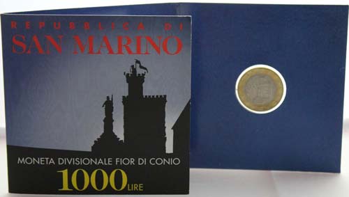 San Marino. 1000 lire 1997 Leone ... 