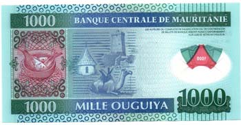 Banconote Estere. Mauritania. 1000 ... 
