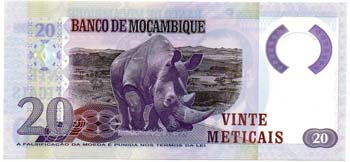 Banconote Estere. Mozambico. 20 ... 