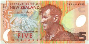 Banconote Estere. Nuova Zelanda. 5 ... 