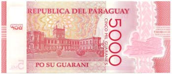 Banconote Estere. Paraguay. 5000 ... 