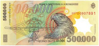 Banconote Estere. Romania. 500000 ... 
