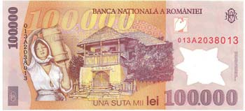 Banconote Estere. Romania. 100000 ... 