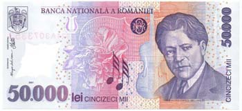 Banconote Estere. Romania. 50000 ... 