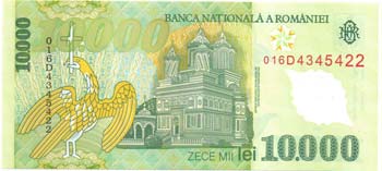 Banconote Estere. Romania. 10000 ... 