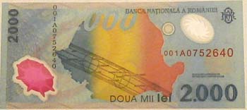 Banconote Estere. Romania. 2000 ... 