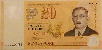 Banconote Estere. Singapore. 20 ... 