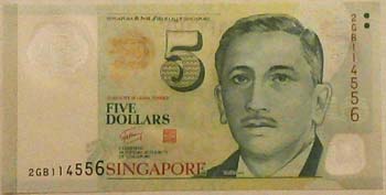 Banconote Estere. Singapore. 5 ... 