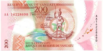 Banconote Estere. Vanuatu. 200 ... 