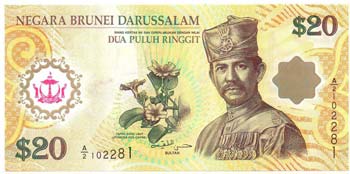 Banconote Estere. Brunei. 20 ... 