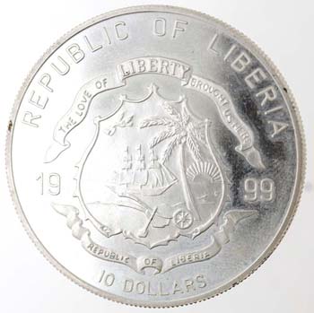 Monete Estere. Liberia. 10 Dollari ... 