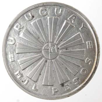 Monete Estere. Uruguay. 1000 Peso ... 