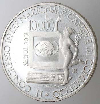 San Marino. 10000 Lire 2001. Ag ... 