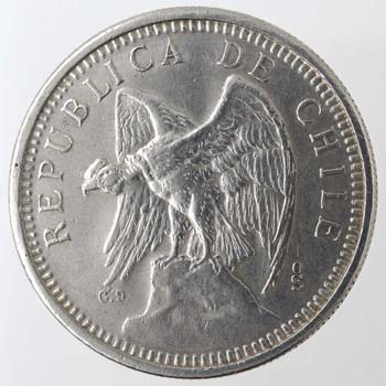 Monete Estere. Cile. 5 Pesos 1927. ... 