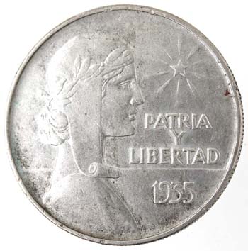 Monete Estere. Cuba. 1 Peso 1935. ... 