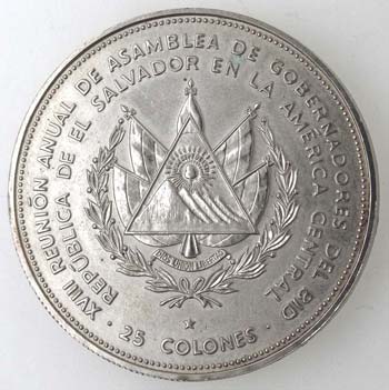 Monete Estere. El Salvador. 25 ... 