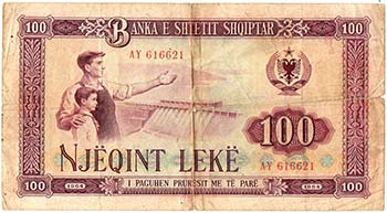 Banconote Estere. Albania. 100 lek ... 