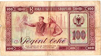 Banconote Estere. Albania. 100 lek ... 