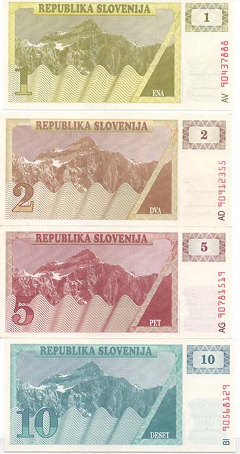 Banconote Estere. Slovenia. ... 