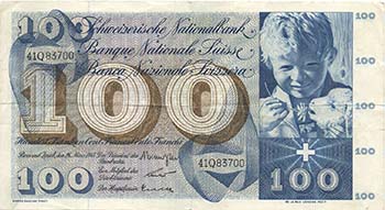 Banconote Estere. Svizzera. 100 ... 