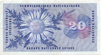 Banconote Estere. Svizzera. 20 ... 