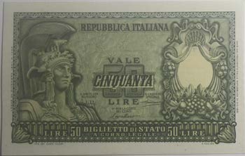 Banconote Italiane. Repubblica. 50 ... 