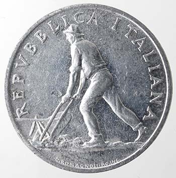 Repubblica Italiana. 2 lire 1949 ... 