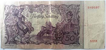 Banconote Estere. Austria. 50 ... 