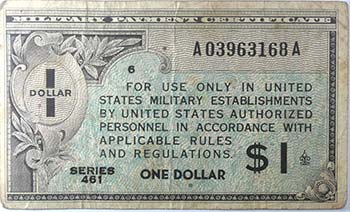 Banconote Estere. Usa. Military ... 