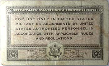 Banconote Estere. Usa. Military ... 