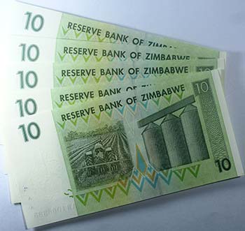 Banconote Estere. Zimbabwe. 10 ... 