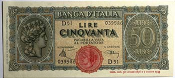 Banconote Italiane. Luogotenenza. ... 
