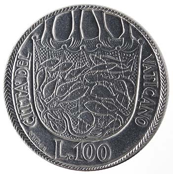 Vaticano. Paolo VI. 100 Lire 1975. ... 