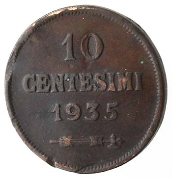 San Marino. 10 Centesimi 1935. MB.
