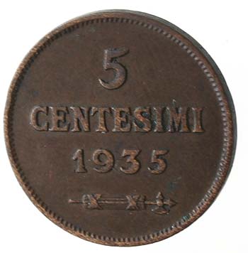San Marino. 5 Centesimi 1935. BB.