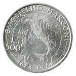 Repubblica Italiana. 500 Lire 1974 Marconi. ... 