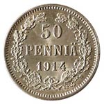 Monete Estere. Finlandia. 50 pennia 1914. ... 
