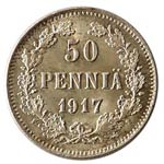 Monete Estere. Finlandia. 50 pennia 1917. ... 