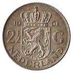 Monete Estere. Olanda. 2,5 gulden 1961. Ag. ... 