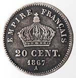 Monete Estere. Francia. Napoleone III. 20 ... 