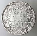 Monete Estere. India britannica. Rupia 1888. ... 