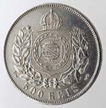 Monete Estere. Brasile. 500 Reis 1868. Ag ... 