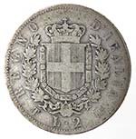 Casa Savoia. Vittorio Emanuele II. 2 Lire ... 