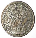 Monete Estere. Austria. 20 Kreuzer 1763. Ag. ... 