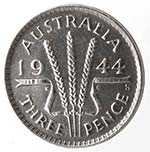 Monete Estere. Australia. 3 Pence 1944. Ag. ... 