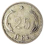 Monete Estere. Danimarca. 25 Øre 1905. Ag. ... 
