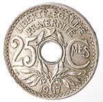 Monete Estere. Francia. 25 Centimes 1917. ... 