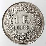 Monete Estere. Svizzera. Franco 1939. Ag ... 