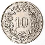 Monete Estere. Svizzera. 10 Rappen 1914. ... 
