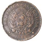 Monete Estere. Argentina. 2 Centavos 1888. ... 